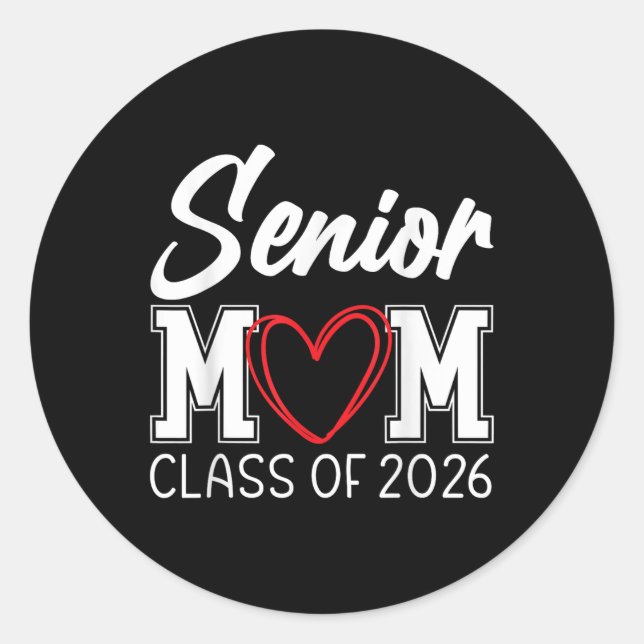 Sticker Rond Graduation Cl Of 2026 Senior 2026 (Devant)