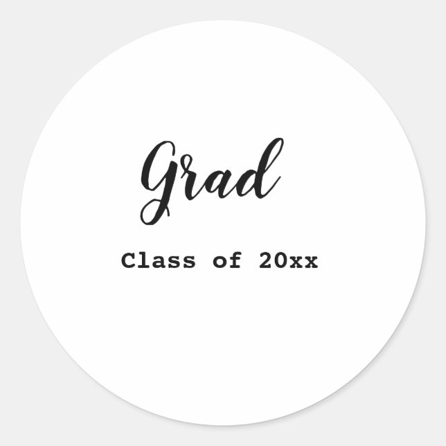 Sticker Rond Graduation class of 2023 congratulation add your n (Devant)