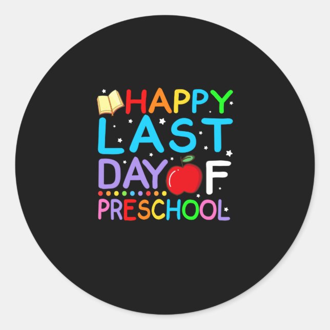 Sticker Rond Graduation de Happy Last Day (Devant)