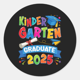 Sticker Rond Graduation de la maternelle 2025 Pré-k Diplômés B