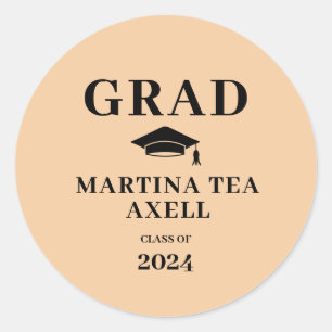 Sticker Rond Graduation de la pêche
