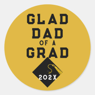 Sticker Rond Graduation Fier Papa