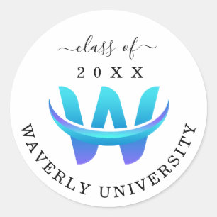 Sticker Rond Graduation Party Favor Grad Party 2025 Décoration