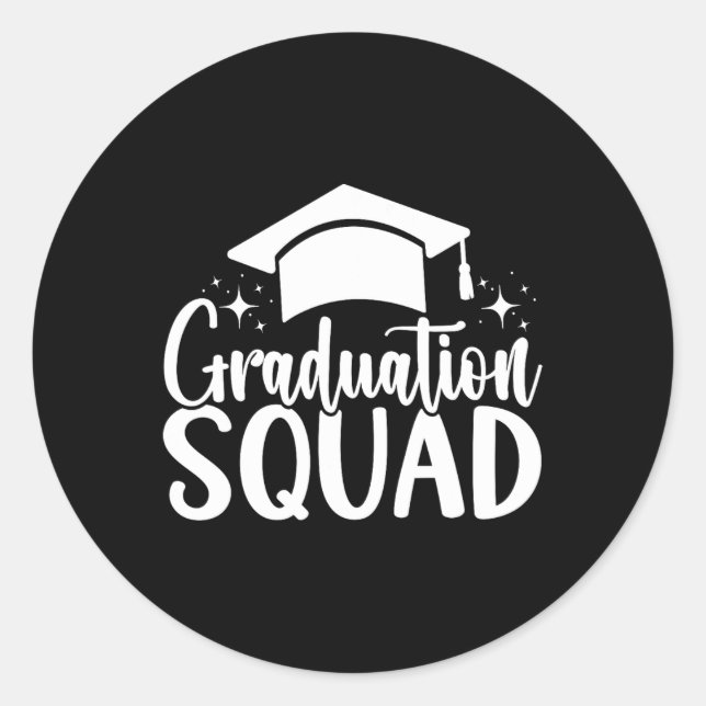 Sticker Rond Graduation Squad Cl De 2025 Graduation (Devant)
