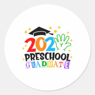 Sticker Rond Gradué Préscolaire 2025 Cl De 2025 Enfants