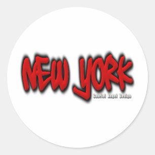 Sticker Rond Graffiti de New York