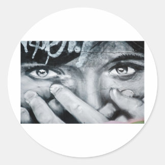 Sticker Rond Graffiti Eye