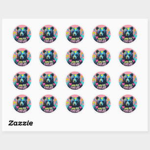 Sticker Rond graffiti Mama Bear 04