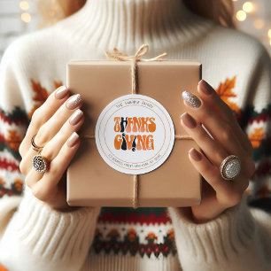 Sticker Rond Graffiti moderne Thanksgiving Classic Round Sticke