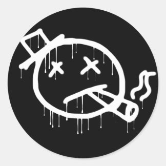 Sticker Rond Graffiti pour le tabac