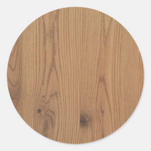 Sticker Rond Grain de bois marron