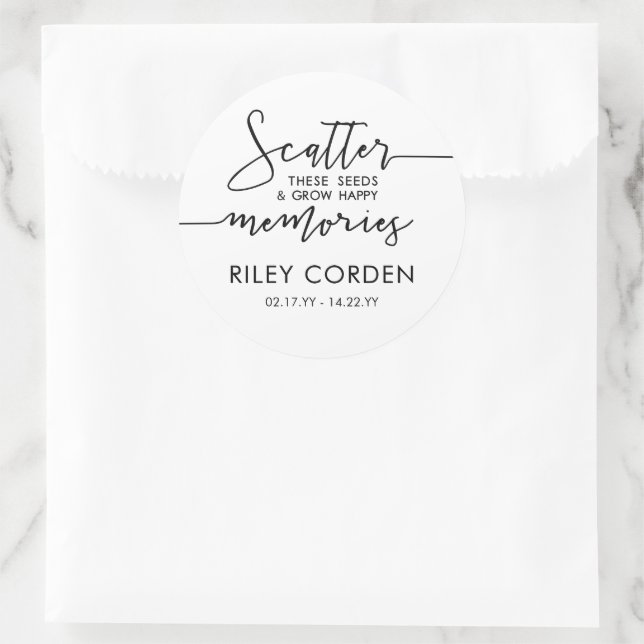 Sticker Rond Graines à rayures blanches noires Augmenter les so (Sac)