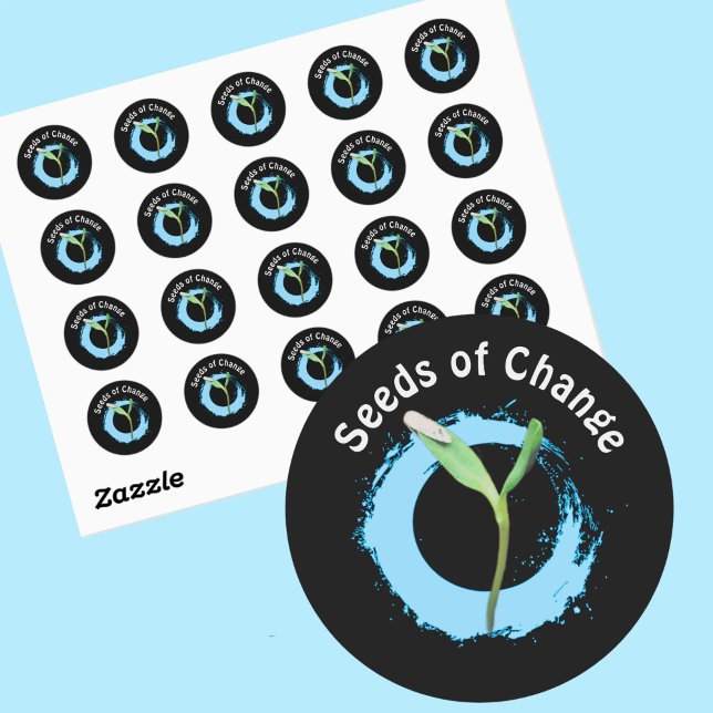 Sticker Rond Graines de sensibilisation de l'environnement au c (Créateur téléchargé)