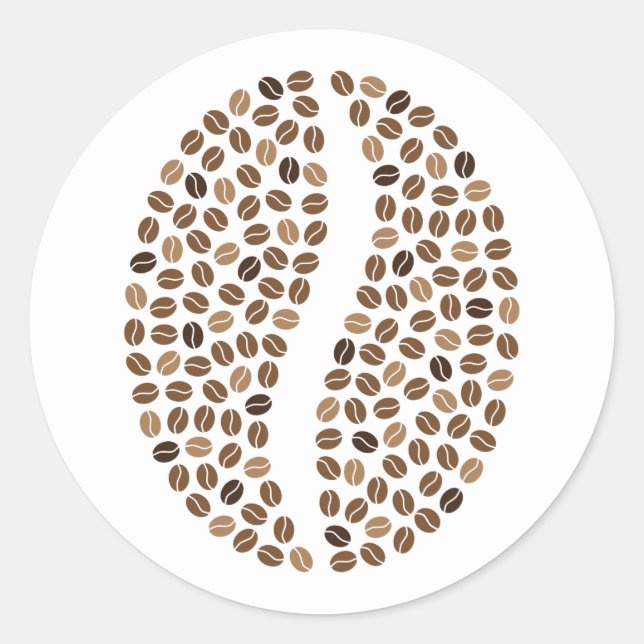 Sticker Rond grains de café (Devant)