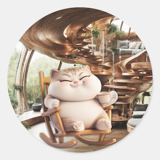 Sticker Rond Graisse Et Café Sassy (Devant)