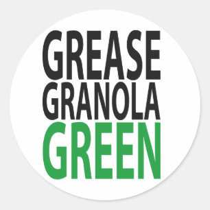 Sticker Rond graisse, granola, VERT !