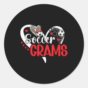 Sticker Rond Grammes de foot Grands-mères d'un gramme de joueur
