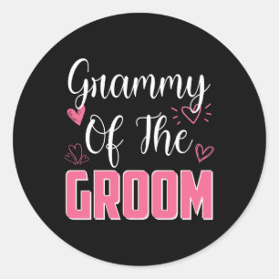 Sticker Rond Grammy De La Famille Groom Mariage Mariage Mari T