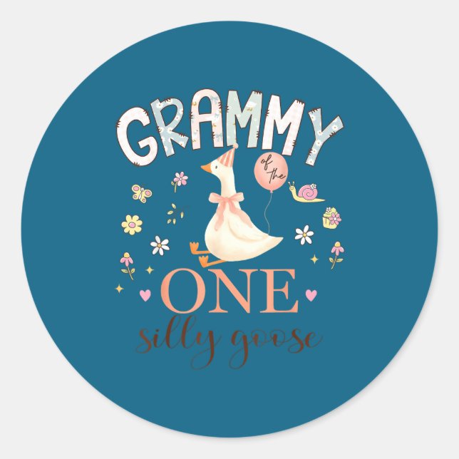 Sticker Rond Grammy One Silly Goose 1re (Devant)