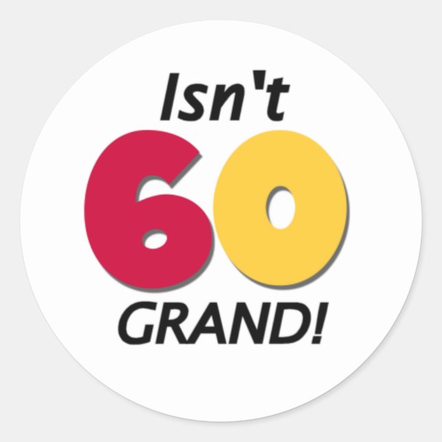Sticker Rond Grand 60e anniversaire (Devant)