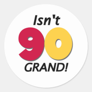 Sticker Rond Grand 90e anniversaire