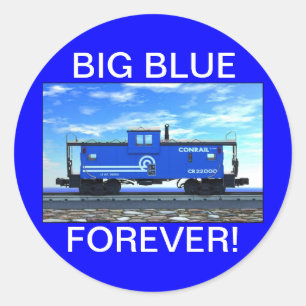 STICKER ROND GRAND BLEU ZAZ420 POUR TOUJOURS !