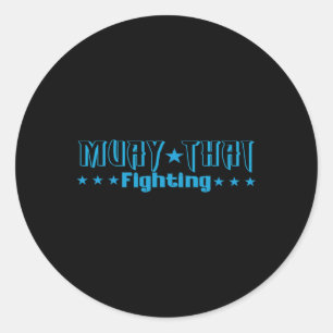 Sticker Rond Grand cadeau Muay Thai Kickboxing Artiste martial