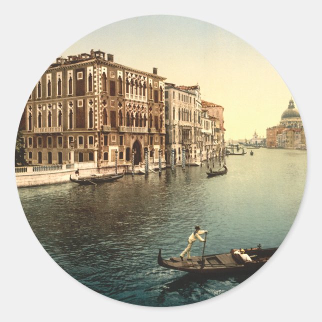 Sticker Rond Grand Canal II, Venise, Italie (Devant)