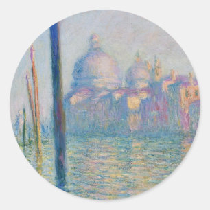 Sticker Rond Grand Canal Monet Venise Italie Peinture classique