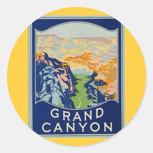 Sticker Rond Grand Canyon (Devant)