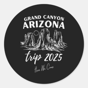 Sticker Rond Grand Canyon Arizona Trip 2025 Nous Venons Matchi