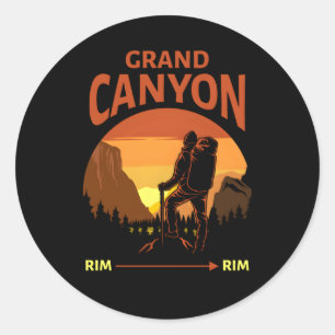 Sticker Rond Grand Canyon National Park Rim Rim Randonnée
