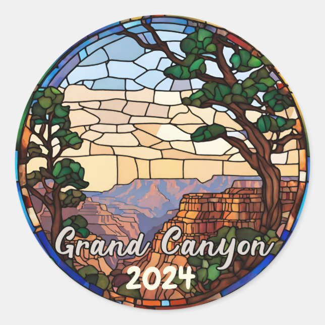Sticker Rond Grand Canyon personnalisé (Devant)
