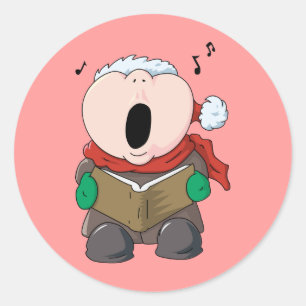Sticker Rond Grand Caroler de joues