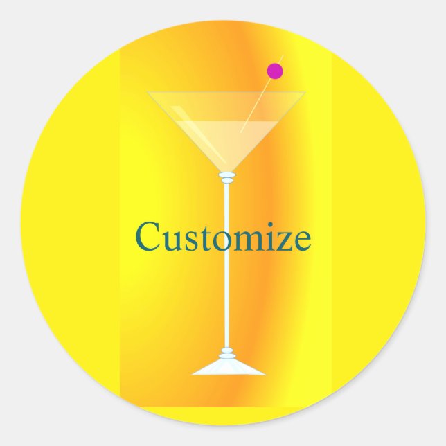 Sticker Rond Grand cocktail Martini Thunder_Cove (Devant)