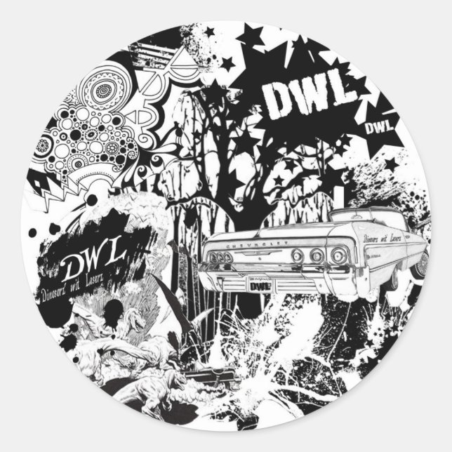 Sticker Rond Grand DWL (Devant)