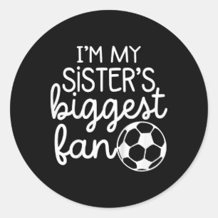 Sticker Rond Grand(e)s Sœurs Bébé Foot Plus Grand Fan Pour Tout