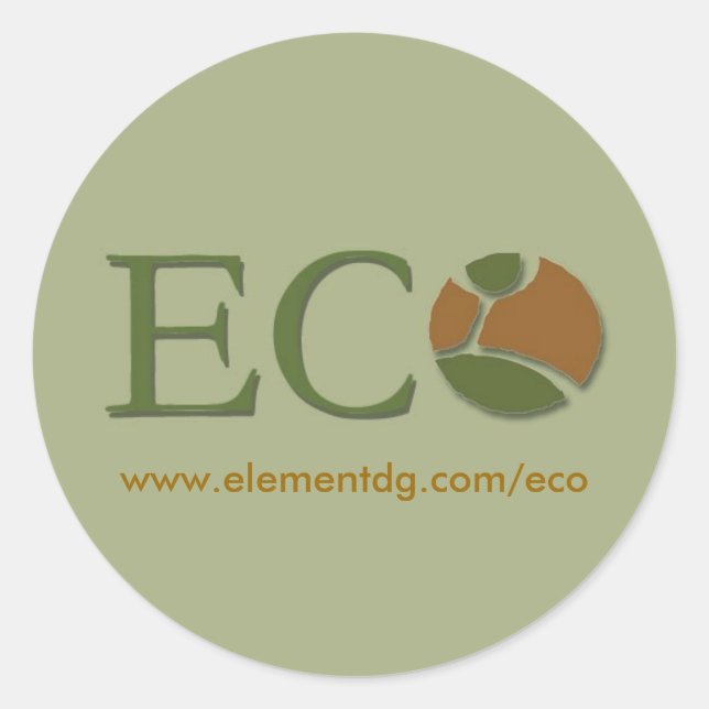Sticker Rond grand éco sitcker - Customisé (Devant)
