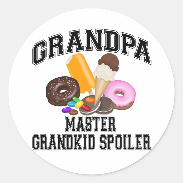 Sticker Rond Grand-enfant Spoiler grand-père (Devant)