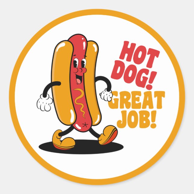 Sticker Rond Grand Enseignant étudiant au travail (Devant)