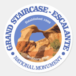 Sticker Rond Grand Escalier - Monument National d'Escalante