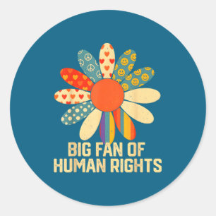 Sticker Rond Grand Fan des Droits de l'Homme Égalité
