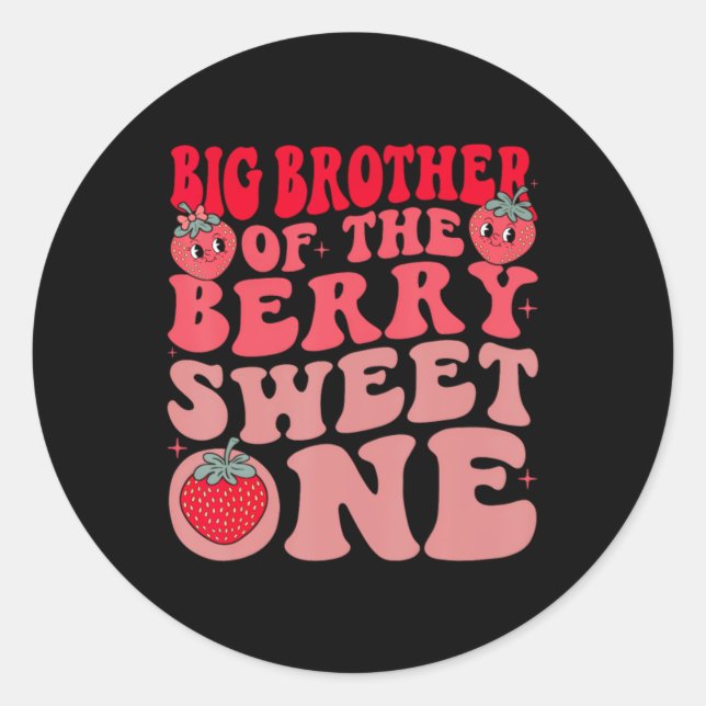 Sticker Rond Grand frère de la douce fraise (Devant)