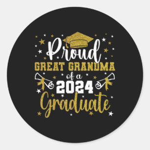 Sticker Rond Grand Grand Mamme Cl De 2024 Graduate Graduatio Se