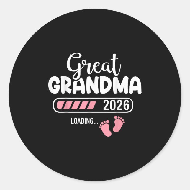 Sticker Rond Grand grand-mère 2026 Chargement (Devant)