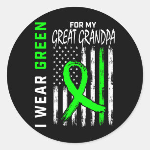 Sticker Rond Grand Grand-papi Maladie du rein Cérébral Palsy Aw