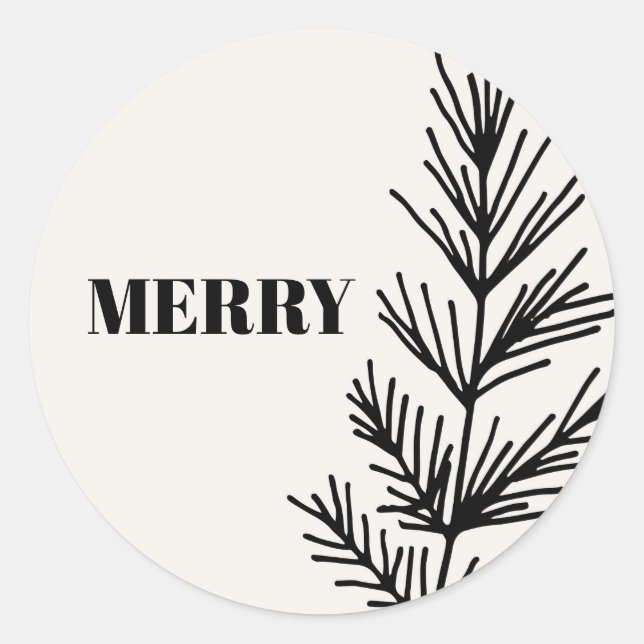 Sticker Rond Grand Joyeux & Feuilles (Devant)