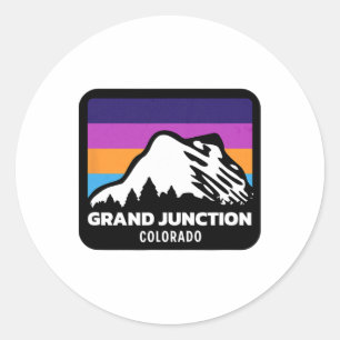 Sticker Rond Grand Junction Colorado Ski Snowboard Famille