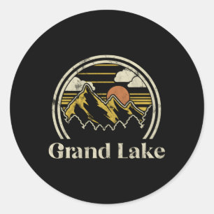 Sticker Rond Grand Lake Mountains Colorado Randonnée plein air