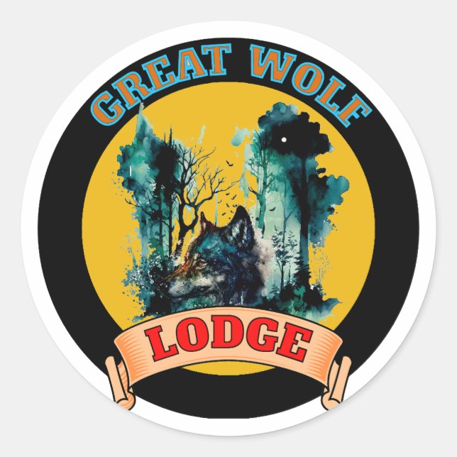STICKER ROND GRAND LODGE DE LOUP (Devant)